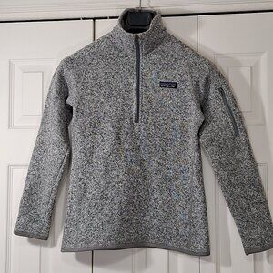 PATAGONIA Women's Better Sweater 1/2 Zip Fleece Pullover Heathered Grey